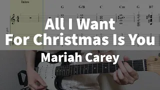 All I Want For Christmas Is You - Mariah Carey | guitar tab easy