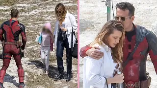 Blake Lively Kisses and Сuddles With Husband Ryan Reynolds After She Brings Kids on ‘Deadpool 3’ Set