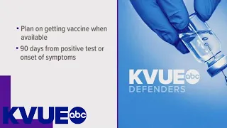 How long should you wait to get a vaccine after you test positive for COVID-19? | KVUE