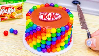 Amazing KITKAT Cake | Satisfying Miniature Rainbow KitKat Chocolate Cake Decorating By Yummy Bakery