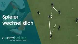 Fussball Übung 📈 ⚽ | Spieler Wechsel Dich | coachbetter