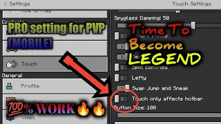 BEST PvP Settings For MCPE Touch Player!! // Mobile User // Minecraft Bedrock Edition