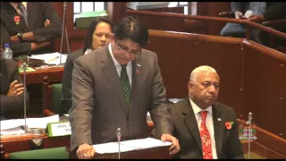 Fijian Minister of Finance presents 2016 Budget, Part 3.