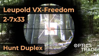 Leupold VX-Freedom 2-7x33 Reticle Hunt Duplex | Optics Trade Reticle Subtensions