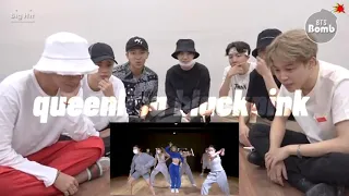 BTS react to LISA - 'LALISA' DANCE PRACTICE VIDEO