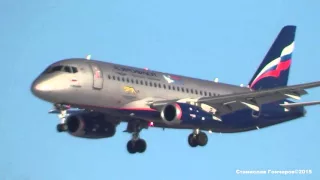 Aeroflot Sukhoi Superjet-100 RA-89043 Посадка 28.11.2015