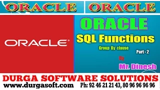 Oracle SQL Functions|Group by clause Part- 1 by Dinesh