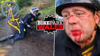 HUGE CRASHES AT BIKE PARK WALES WITH THE BOYS!