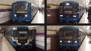 4 разных модификаций номерных в одном видео! Поезда метро в Санкт-Петербурге