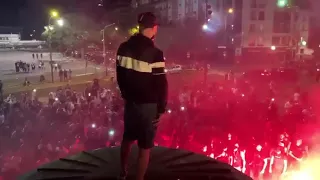 Les supporters Parisiens hier soir après la victoire du PSG 😍