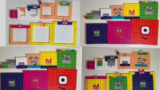 Making Numberblocks Square with holes club from MathLink math Cubes 넘버블럭스 만들기  マスリンク ナンバーブロックス數字方塊積木