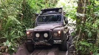 Nissan Patrol GQ, Land Rover Defender 110 & FJ Cruiser 4x4 jungle Driving Peten, Guatema