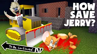 WHAT Ice Scream Doing WITH JERRY on DESTROYED BUILDING in Minecraft ! Tom and Jerry - GAMEPLAY Movie