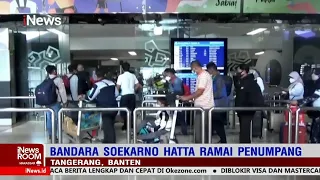 Tak Wajib Tes PCR dan Antigen, Bandara Soetta Dipadati Penumpang Part 04 #iNewsRoom 09/03