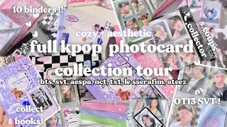 my *aesthetic* full kpop photocard collection tour💗📓bts, svt, nct, aespa, le sserafim, txt, ateez