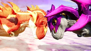 Dinotector Terry Vs Spectral Armor Gigas | T-rex Vs Gigas - Jurassic World Evolution (Dinosaur King)