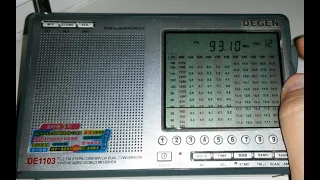 Обзор радиоэфира в городе Лида на приёмник Degen DE1103