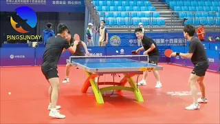 Xu Xin, Fan Zhendong training at Chinese National Games 2021