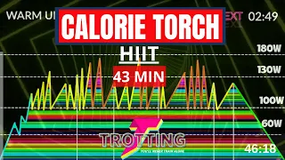 43 Minute SpinClass: High Intensity CALORIE 🔦 TORCHER 🔥 (Intense FREE Online Indoor Cycling Workout)