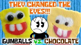SpongeBob Popsicle - Old Gumball Eyes vs New Chocolate Eyes Taste Test