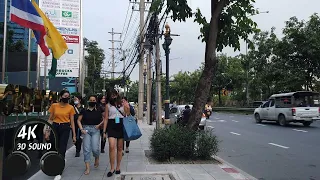 [4K] Walking Tour in Bangkok (Sky walk BTS Asoke, MRT Sukhumvit to Khlong Toei)