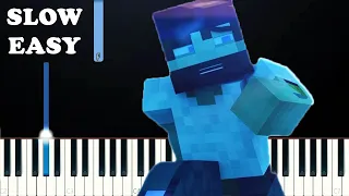 MINECRAFT ENDERMAN RAP/ELEMENT VERSION (SLOW EASY PIANO TUTORIAL)