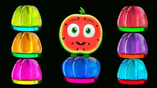 Watermelon & Funky Fruits Jumps on Jelly - A Bouncy Baby Sensory Collection! - Animation and Dance!