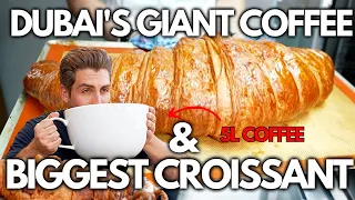 Dubai's BIGGEST Coffee & GIANT Croissant 🥐 I 🇦🇪 #dubai #croissant #coffee