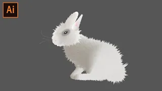 How to Create Realistic Furry Rabbit in Adobe Illustrator Tutorial