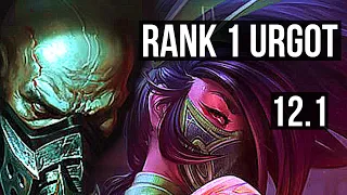 URGOT vs AKALI (TOP) | Rank 1 Urgot, 8/0/2, 1.9M mastery, Legendary, Rank 27 | JP Challenger | 12.1