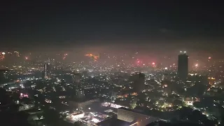 Metro Manila 2024 New Year's Eve Night Time View Before Midnight Fireworks Ft. Rizal Park Manila Bay