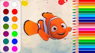 Рисую рыбку Немо из мультфильма «В поисках Немо»
