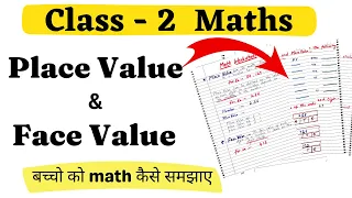Place Value and Face Value| Class 2 Maths Worksheet | Maths for class 2 | Math Worksheet for Grade 2