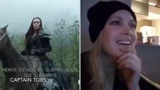 Eliza Taylor reacting to The 100 Season 3 extended trailer (Subtitulado español)