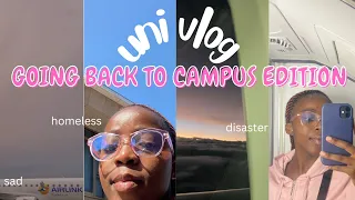 Uni vlog:going back to campus edition||travelling||homeless||UWC student