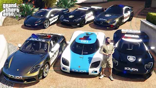 GTA 5 - Stealing Los Santos Police Supercars with Michael! | (Real Life Cars) #141