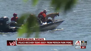 Teen's body recovered from pond at Pierson Park