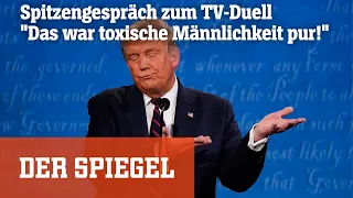 Spitzengespräch zum US TV-Duell: "Das war toxische Männlichkeit pur" | DER SPIEGEL