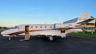 Cantor Zé Felipe chegando em Muriaé a bordo do seu Cessna 560XL Citation Excel