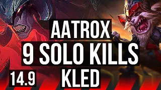 AATROX vs KLED (TOP) | 17/1/3, Quadra, 9 solo kills, Legendary, 700+ games | EUW Diamond | 14.9