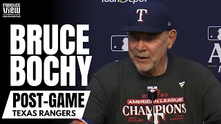 Bruce Bochy Reacts to Texas Rangers Advancing to World Series & THRILLING ALCS Win vs. Houston