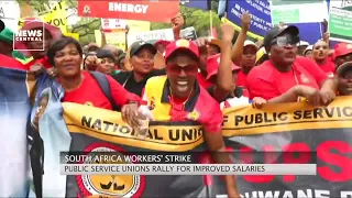 South Africa Workers Strike: Public Service Unions Rally For Improved Salaries