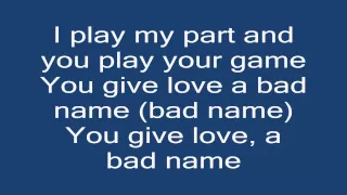 Bon Jovi-You give love a bad name(Lyrics(Tekst))[HD]