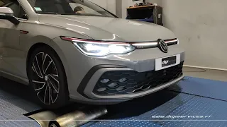 VW Golf 8 GTI 245cv DSG Reprogrammation Moteur @ 329cv DYNO / 100-200km/h / DIGISERVICES