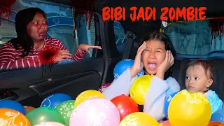 BIBI JADI ZOMBIE BERDARAH DI MOBIL PENUH BALON !! DIMANA MANA ADA ZOMBIE BERDARAH PART 2