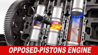 Opposed Piston Diesel Engine explained | A comprehensive animation.
