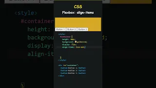 CSS 🔸 Flexbox 🔸 align-items 🔸 flex-end, flex-start, center