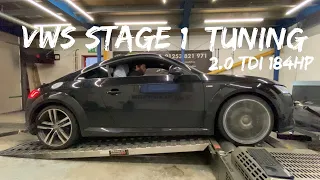 AUDI TT 8S 2.0 TDI 184HP CUN VWS STAGE 1 REMAPPING RESULTS