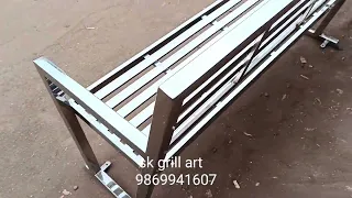 sk grill art SS Steel  bench manufacture 3-seater bench visitor chair visitor all type furnace