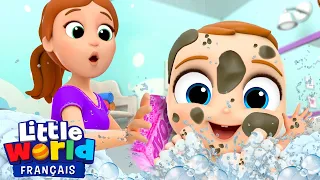 Je ne veux pas de bain! | Comptines pour les tout-petits | Little World Français